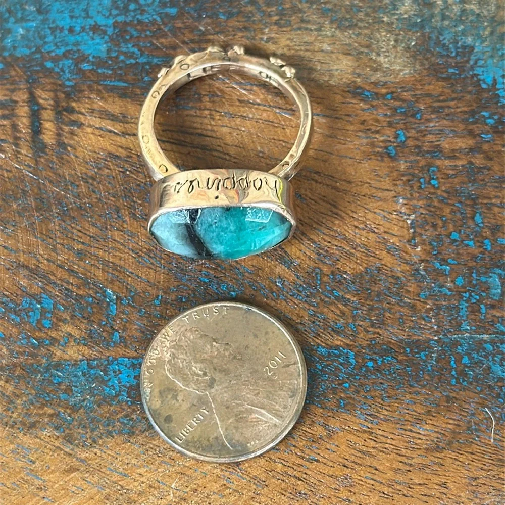 “Ode to Joy” unisex emerald/rose gold ring by Jes MaHarry. New in box. - Picture 11 of 12